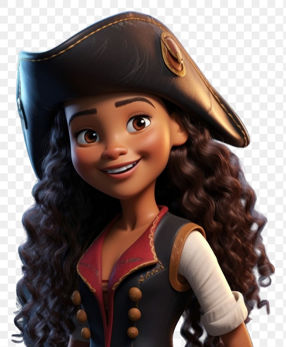 PNG Cartoon pirate hairstyle happiness. AI generated Image by rawpixel.