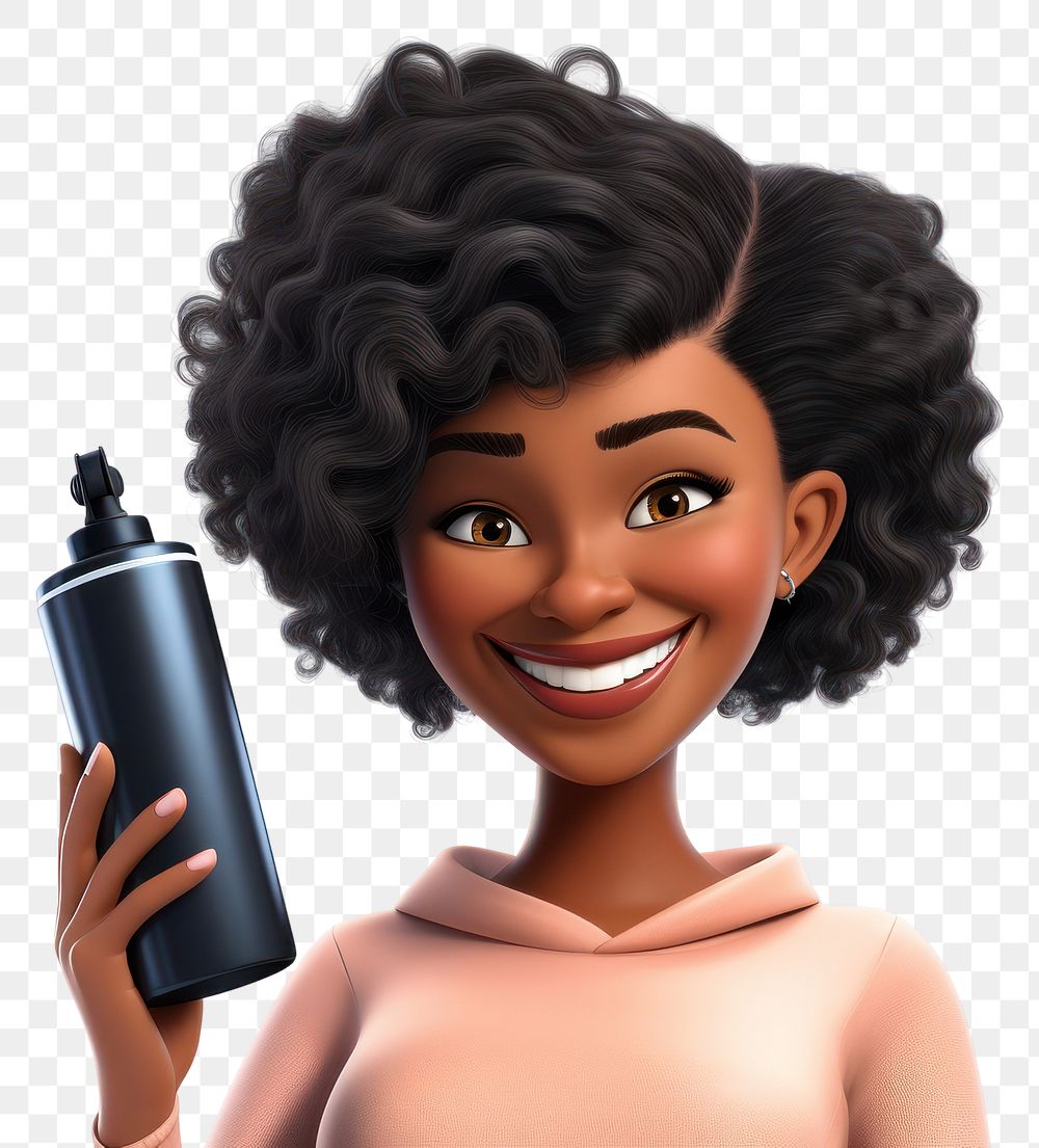 PNG Portrait cartoon bottle female. AI generated Image by rawpixel.