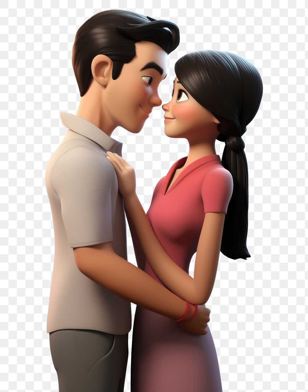 PNG Kissing smiling cartoon adult. AI generated Image by rawpixel.