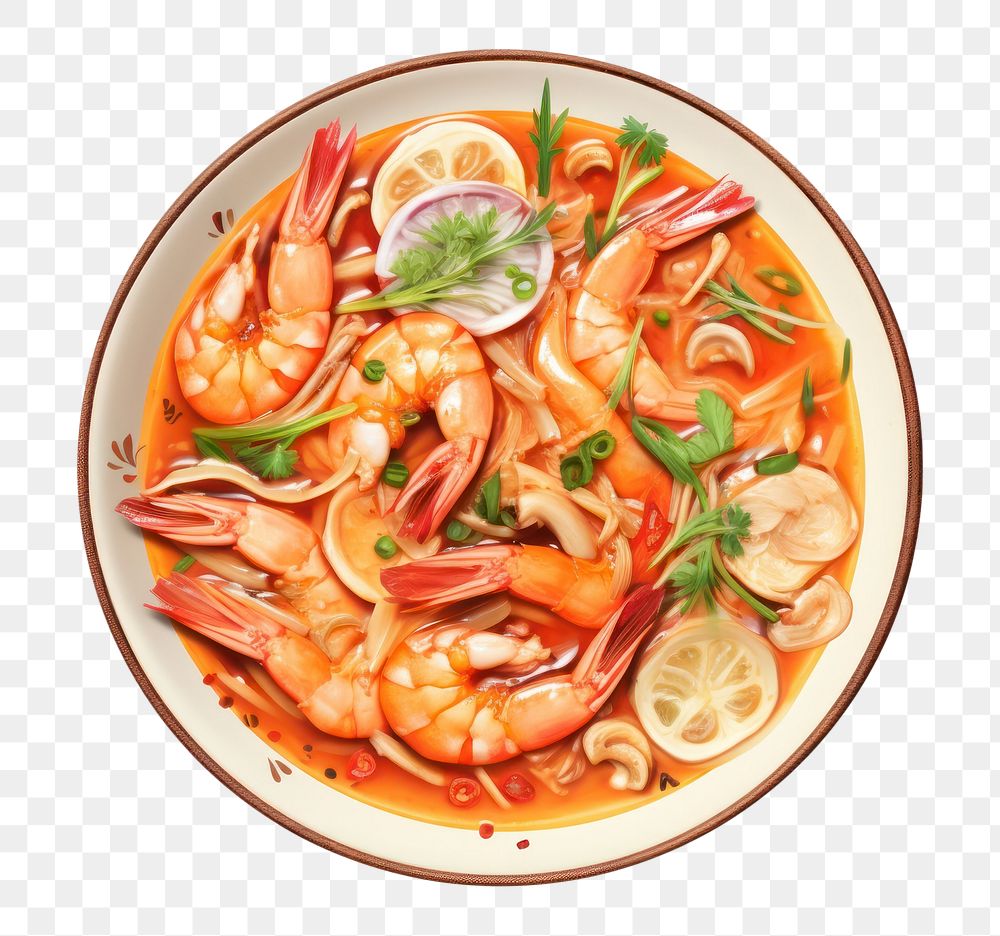 PNG Seafood shrimp plate meal. 