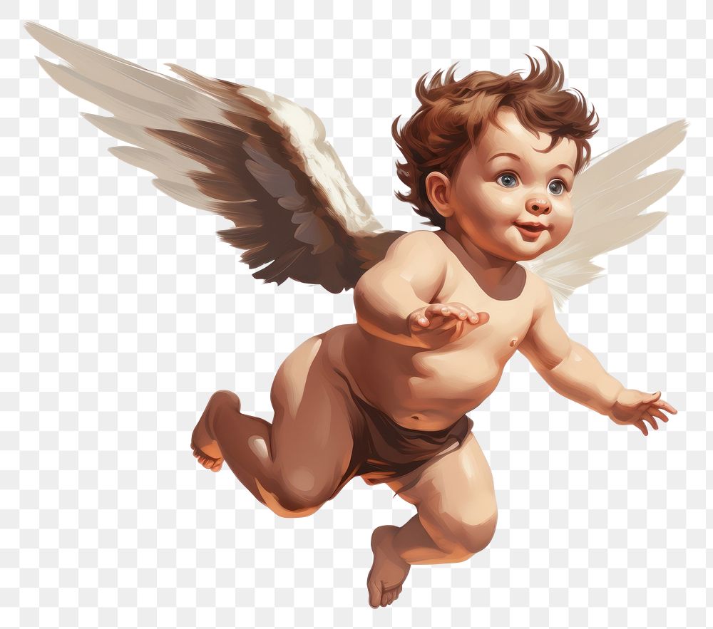 PNG  Angel baby representation creativity. AI generated Image by rawpixel.