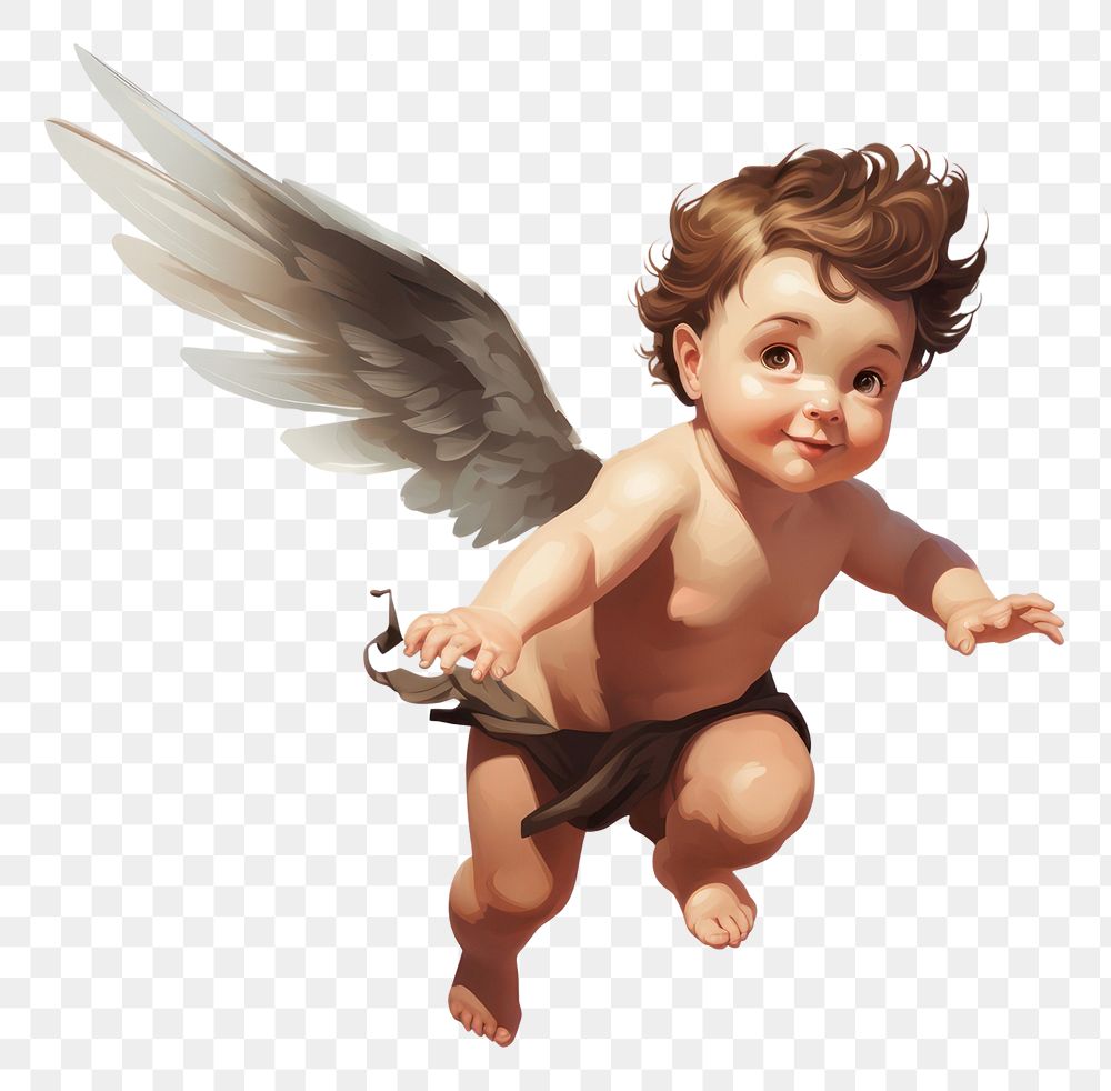 PNG  Angel baby representation creativity. AI generated Image by rawpixel.