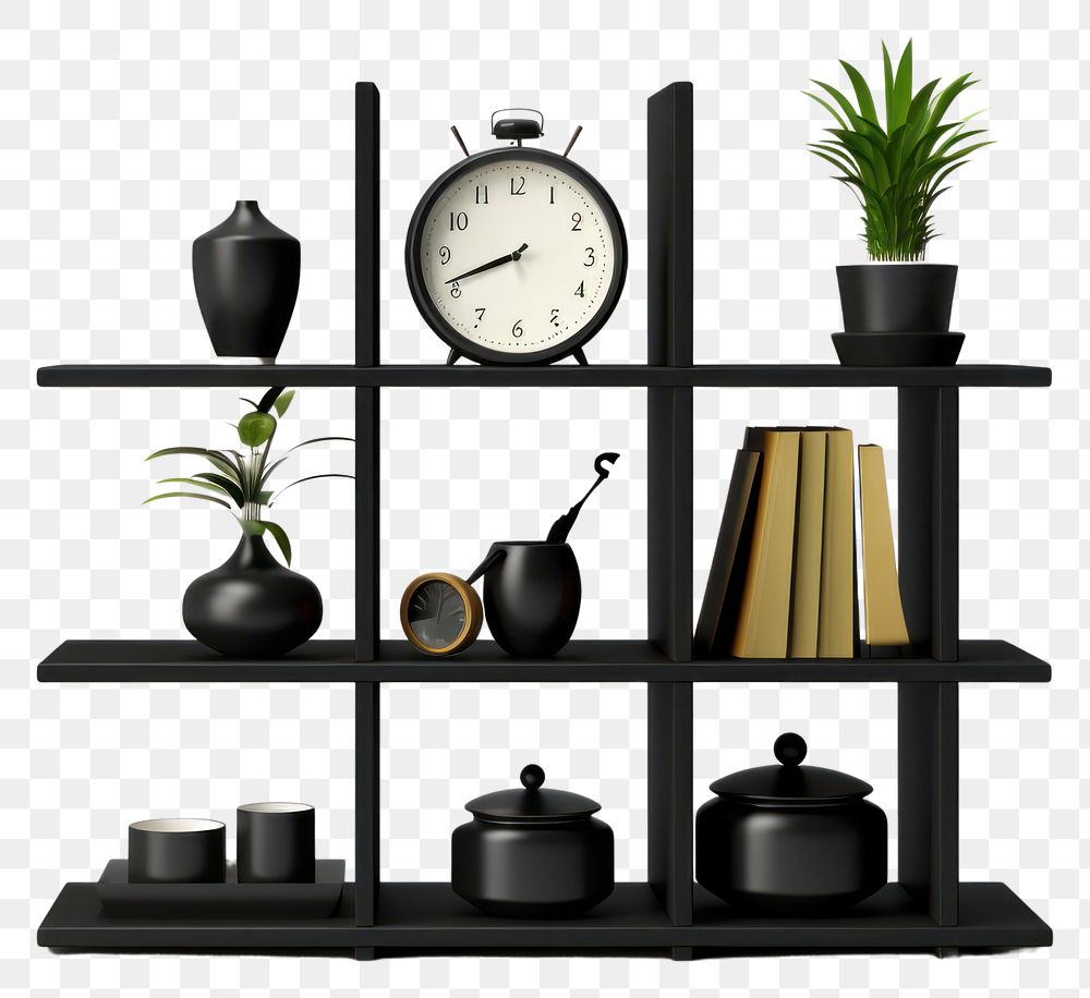PNG Shelf furniture plant arrangement. AI generated Image by rawpixel.