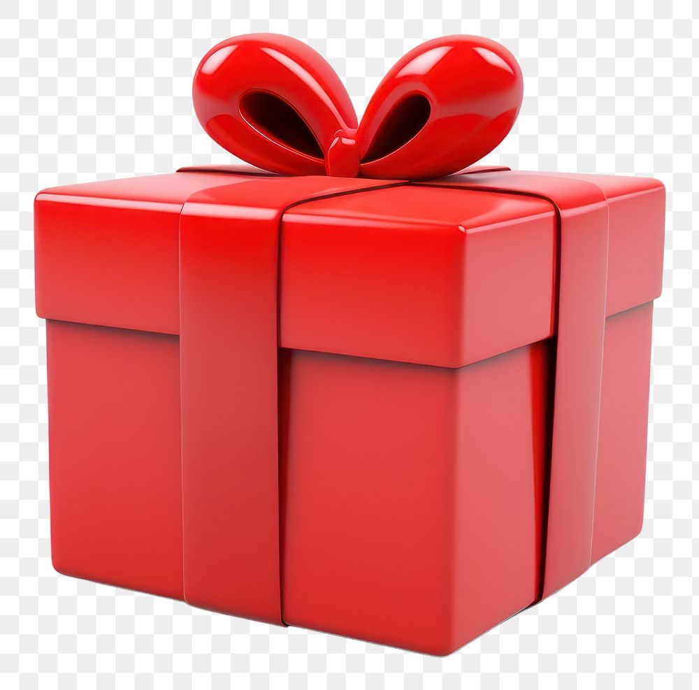 PNG Gift box present red. AI generated Image by rawpixel.