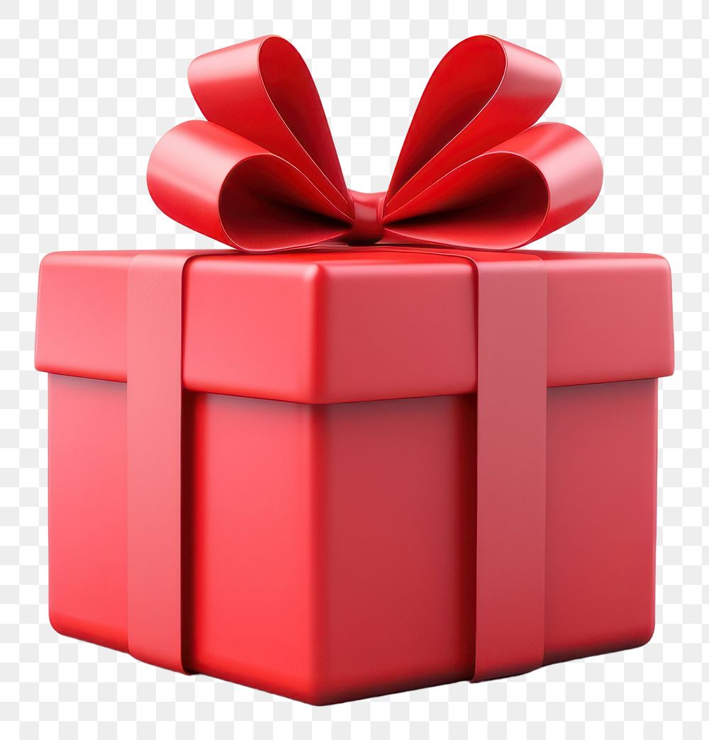 PNG Gift present box red. AI generated Image by rawpixel.