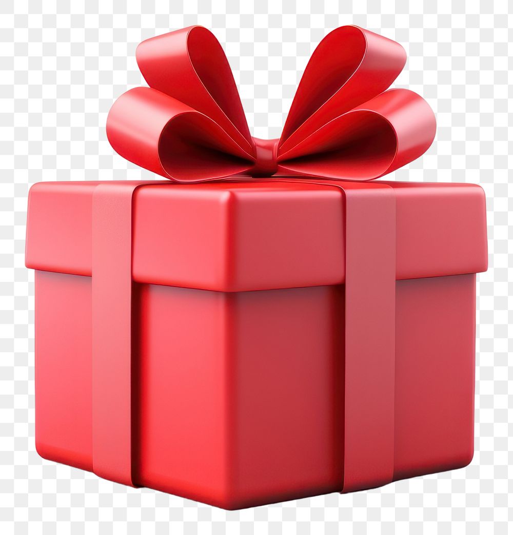 PNG Gift present box red. 