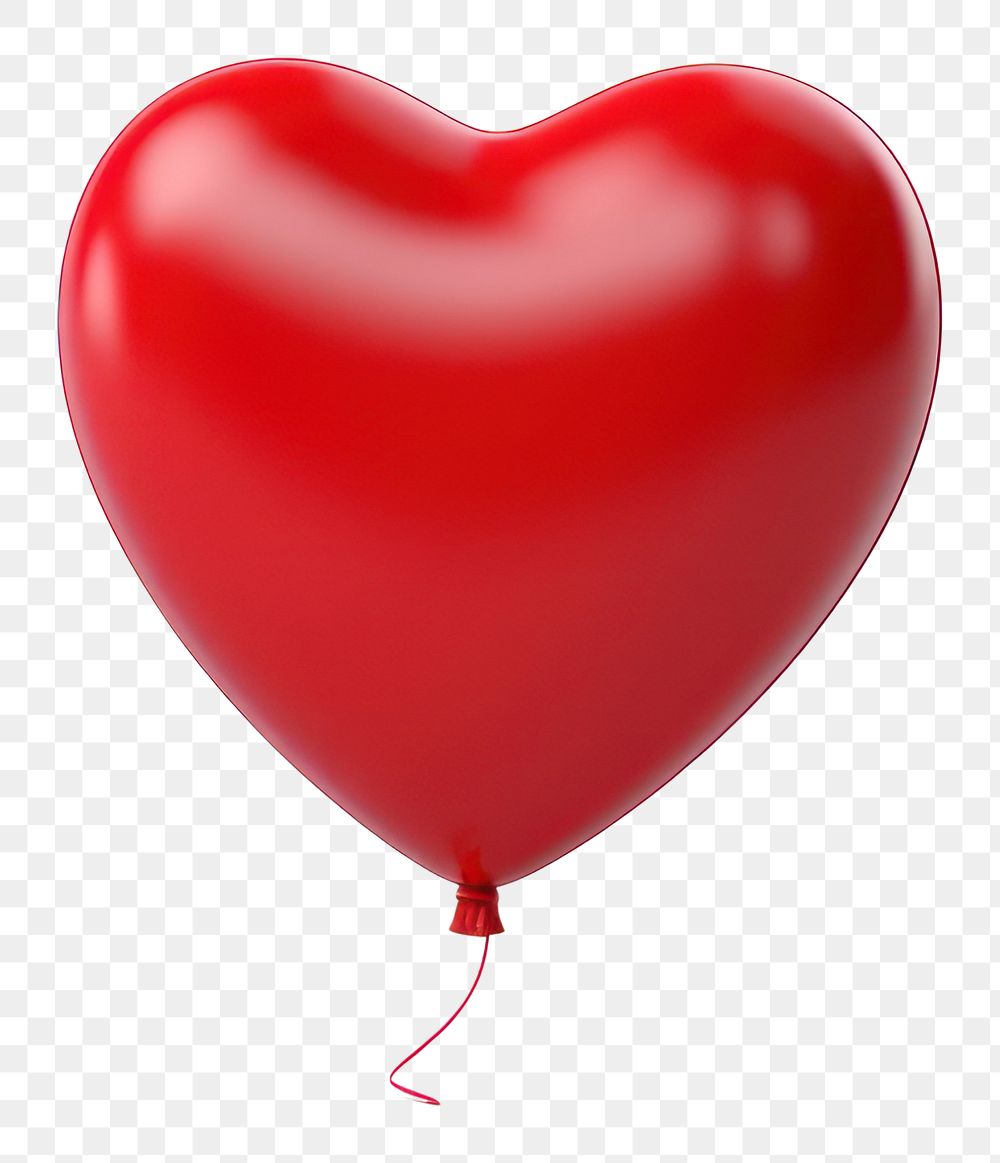 PNG Balloon heart red transparent background. AI generated Image by rawpixel.