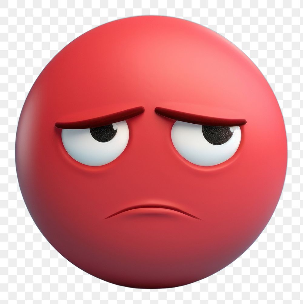 PNG Anthropomorphic frustration displeased emoticon. 