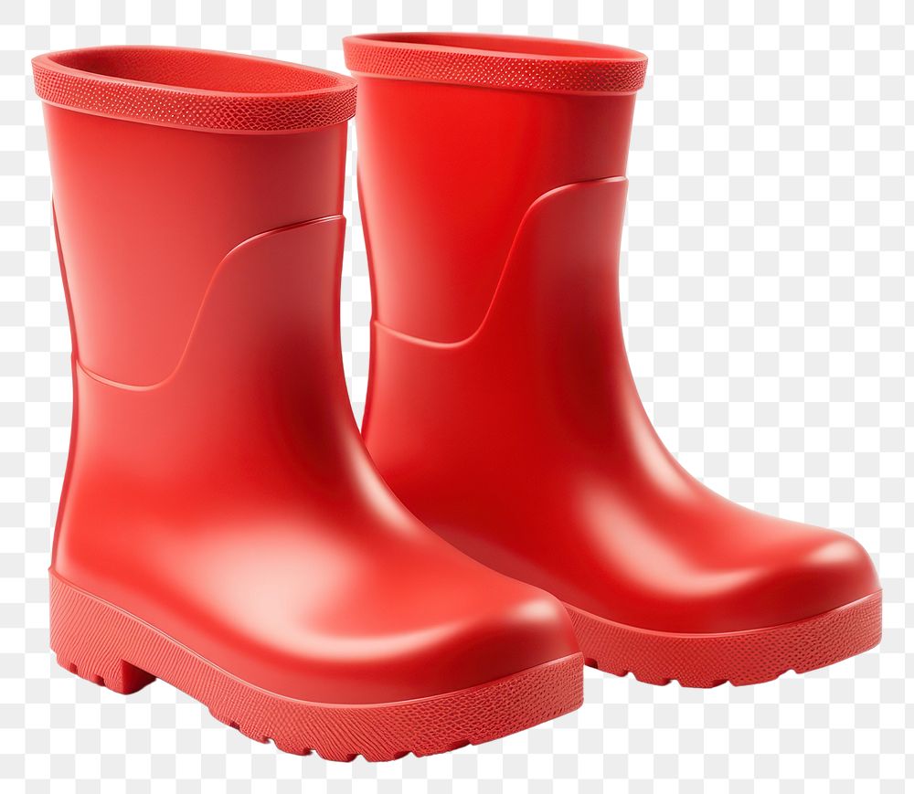 PNG Rain boots footwear shoe red. AI generated Image by rawpixel.