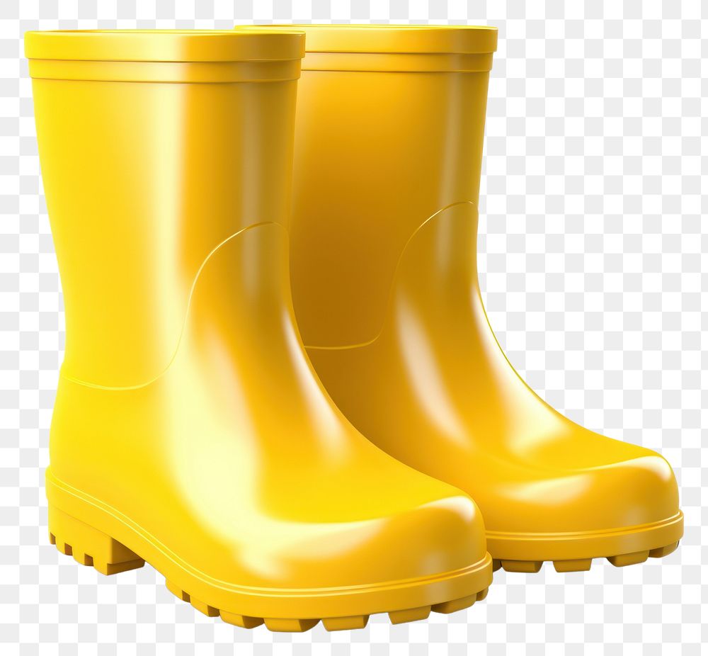 PNG Rain boots footwear yellow shoe. AI generated Image by rawpixel.