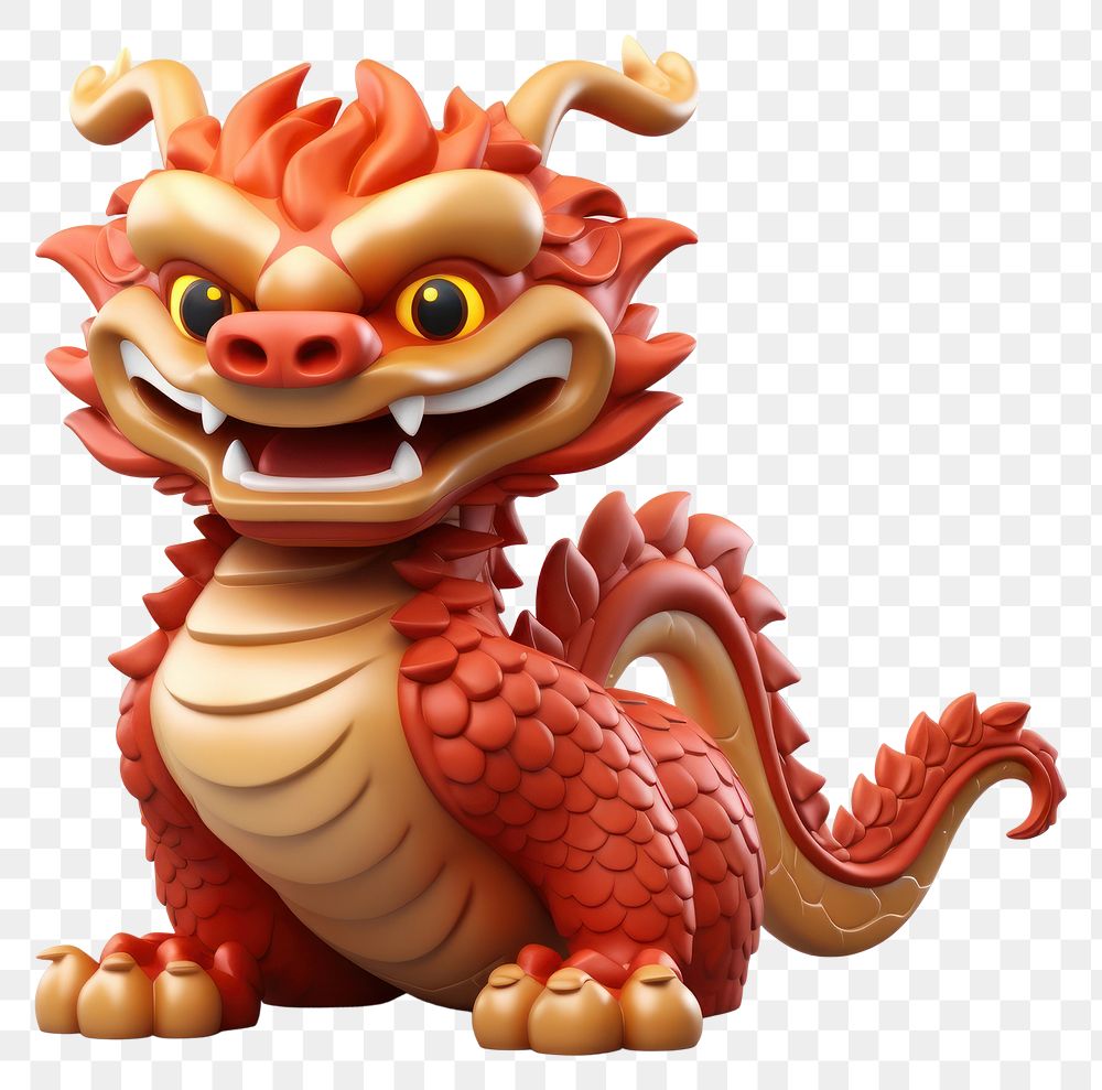 PNG Dragon transparent background representation chinese dragon. AI generated Image by rawpixel.