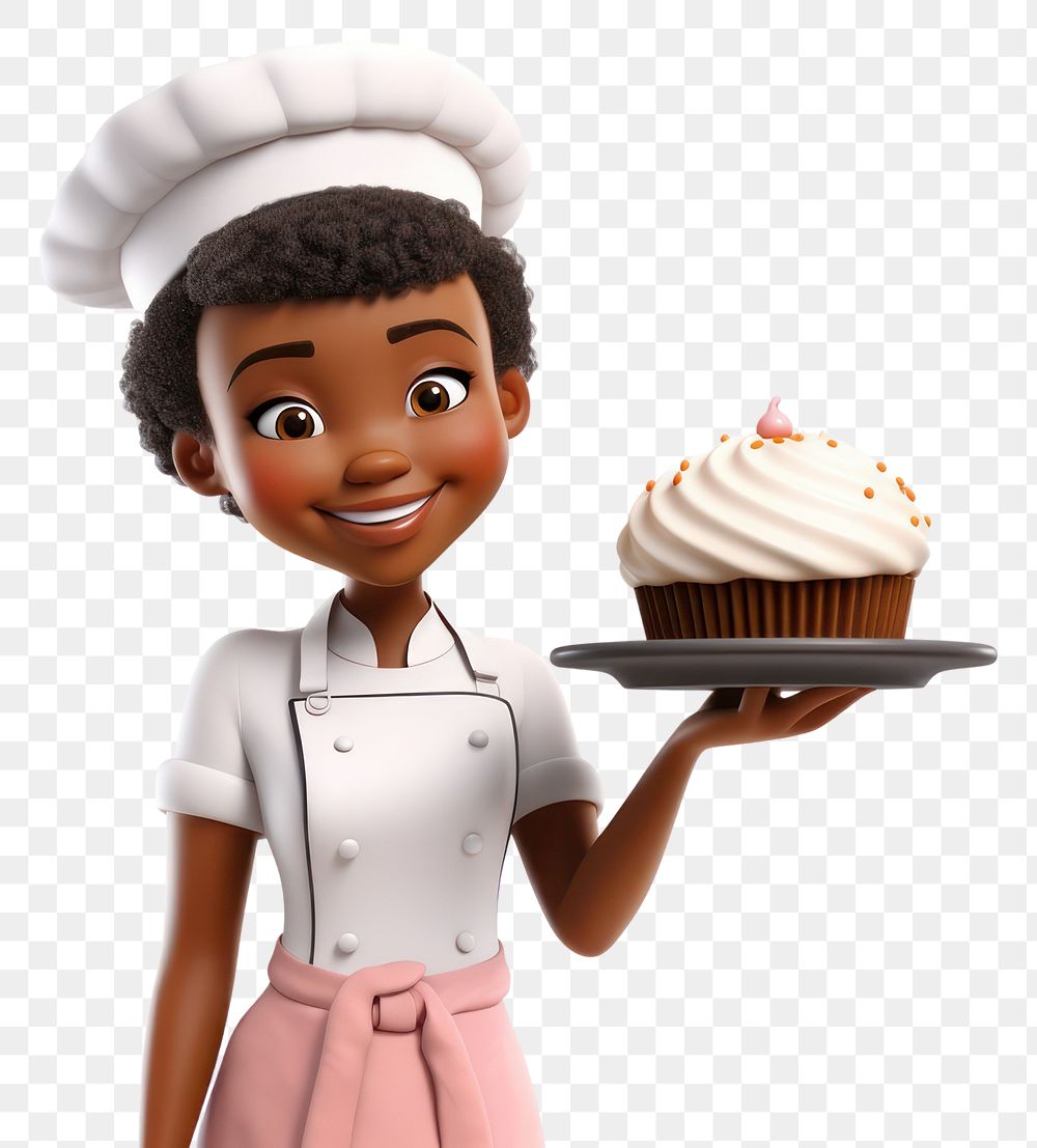 PNG Cake dessert cartoon female. AI generated Image by rawpixel.