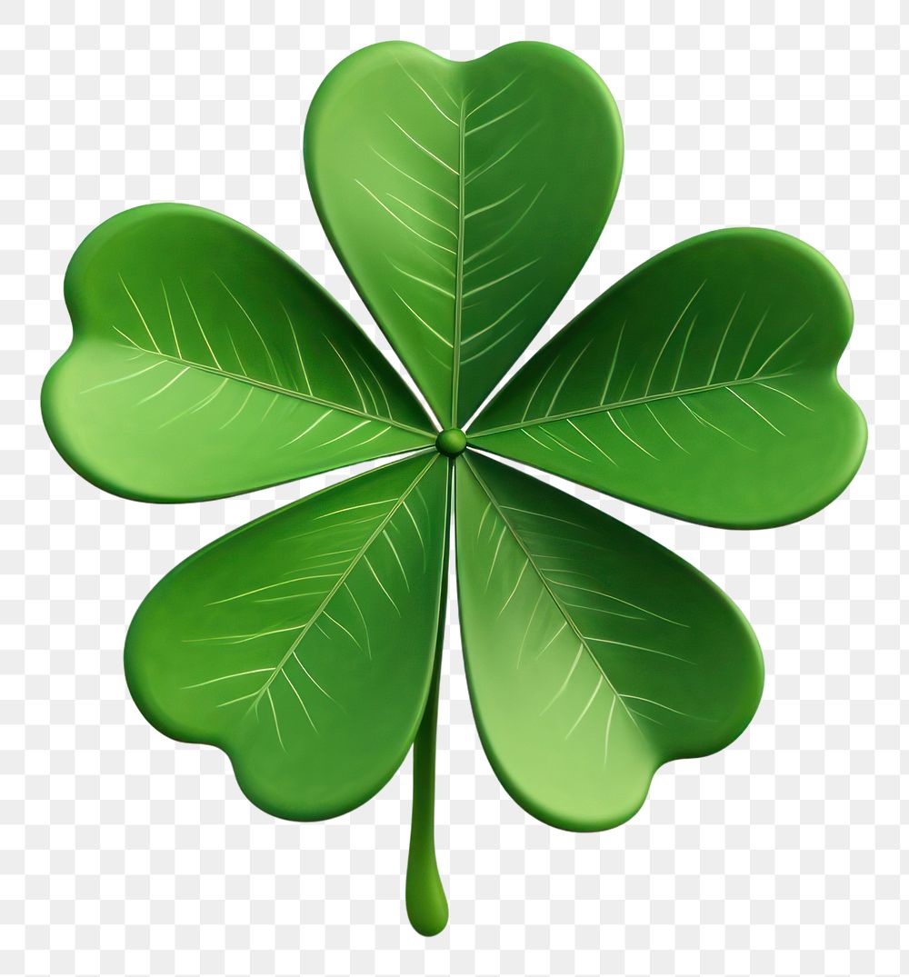 PNG Leaf clover green transparent background. AI generated Image by rawpixel.