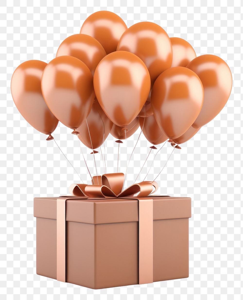 PNG  Balloon box gift white background. AI generated Image by rawpixel.