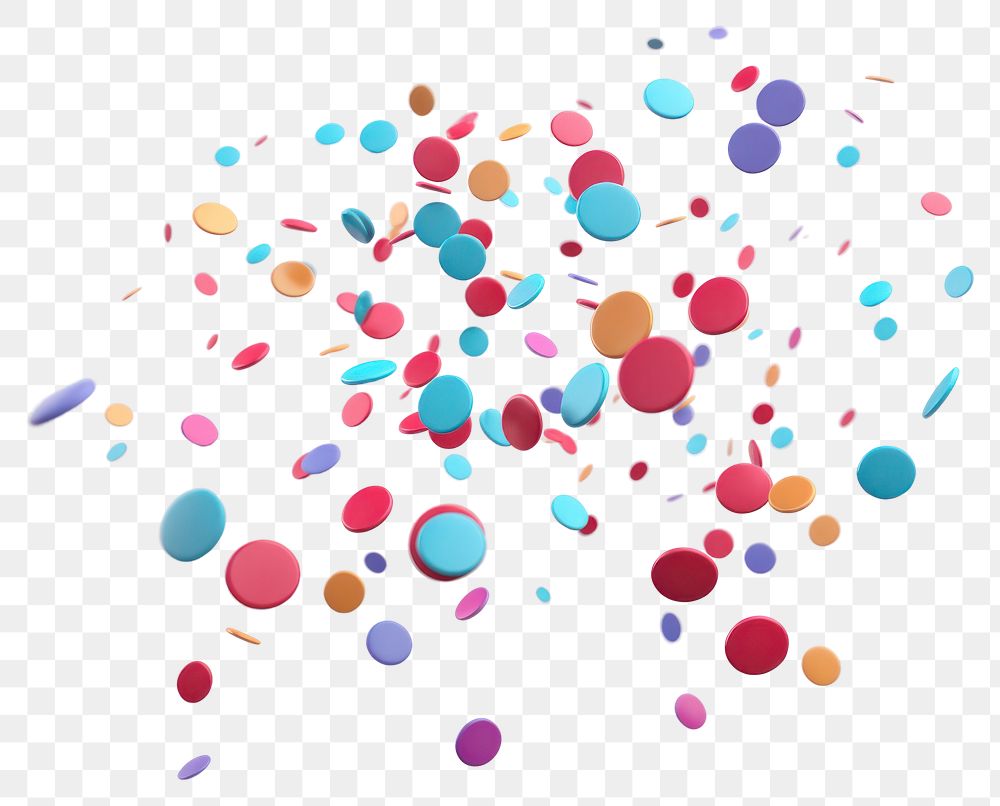 PNG  Confetti white background celebration splattered. AI generated Image by rawpixel.