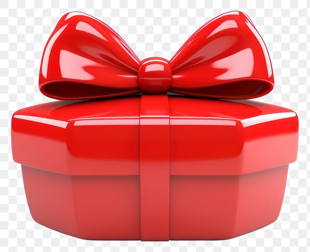PNG  Gift box red white background. AI generated Image by rawpixel.