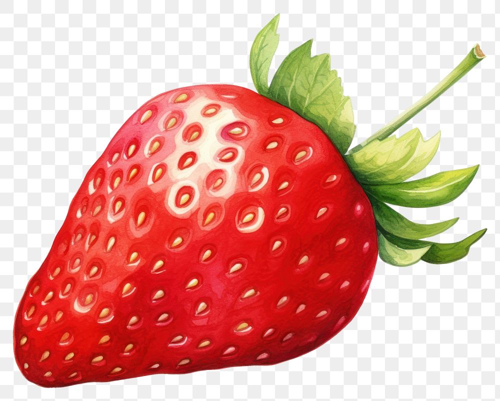 PNG Strawberry fruit plant food. AI generated Image by rawpixel.