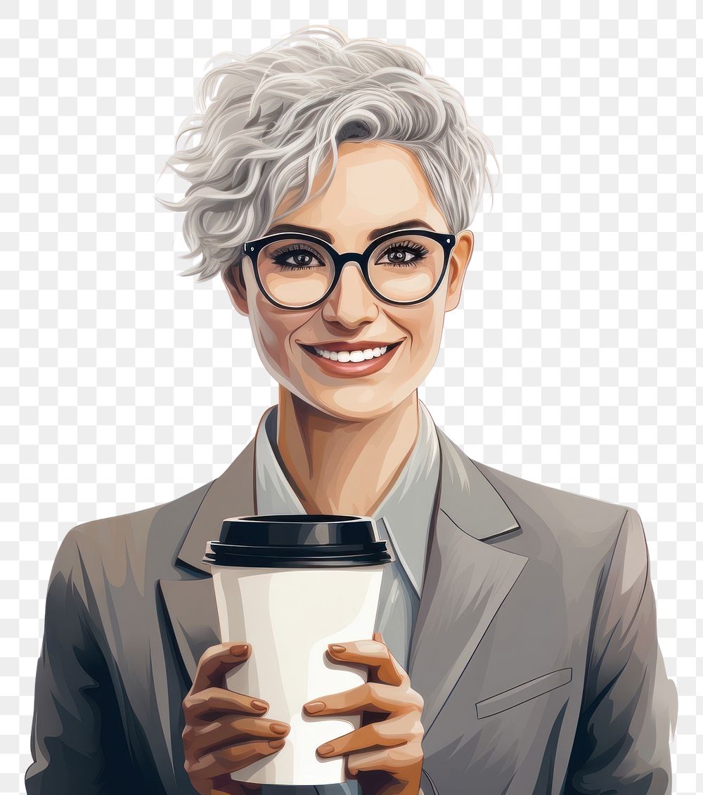 PNG Portrait glasses smiling holding. AI generated Image by rawpixel.