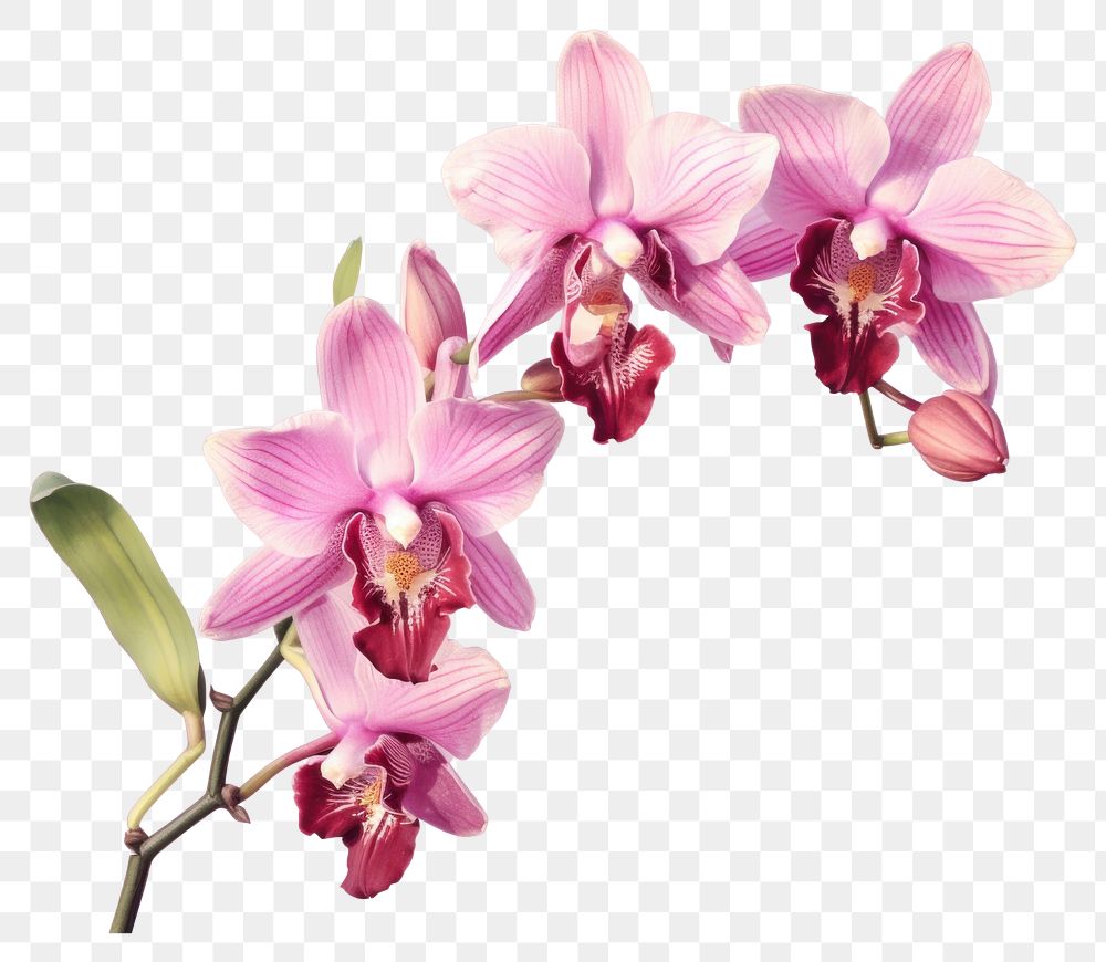PNG Flower orchid blossom plant transparent background