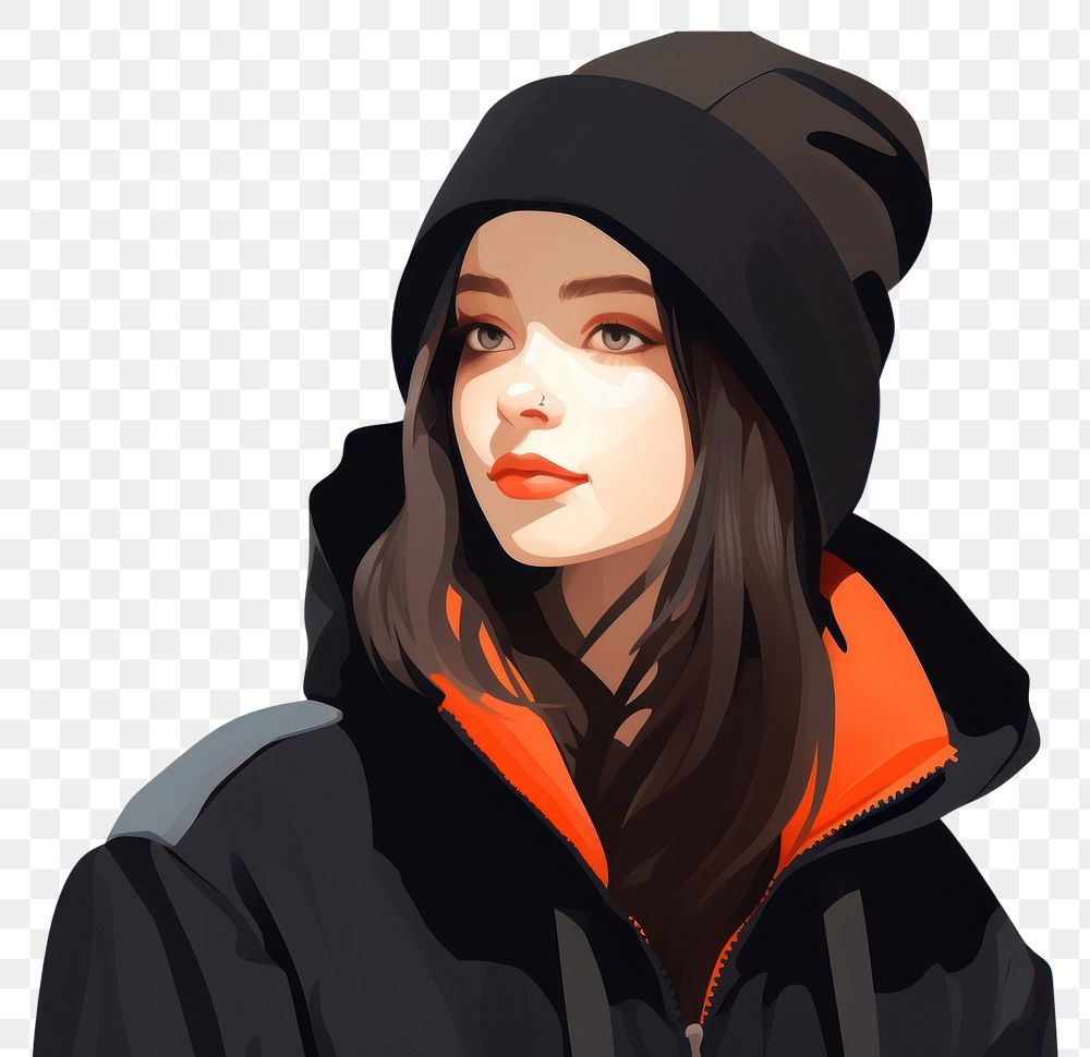 PNG Portrait clothing fashion winter. AI generated Image by rawpixel.