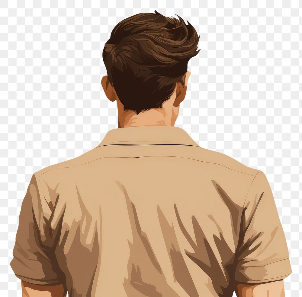 PNG Back portrait adult brown. AI generated Image by rawpixel.