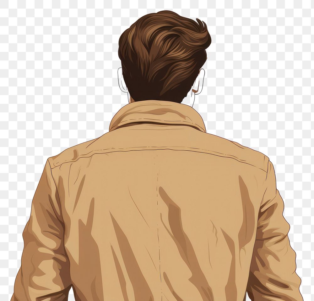 PNG Back portrait jacket sketch. AI generated Image by rawpixel.