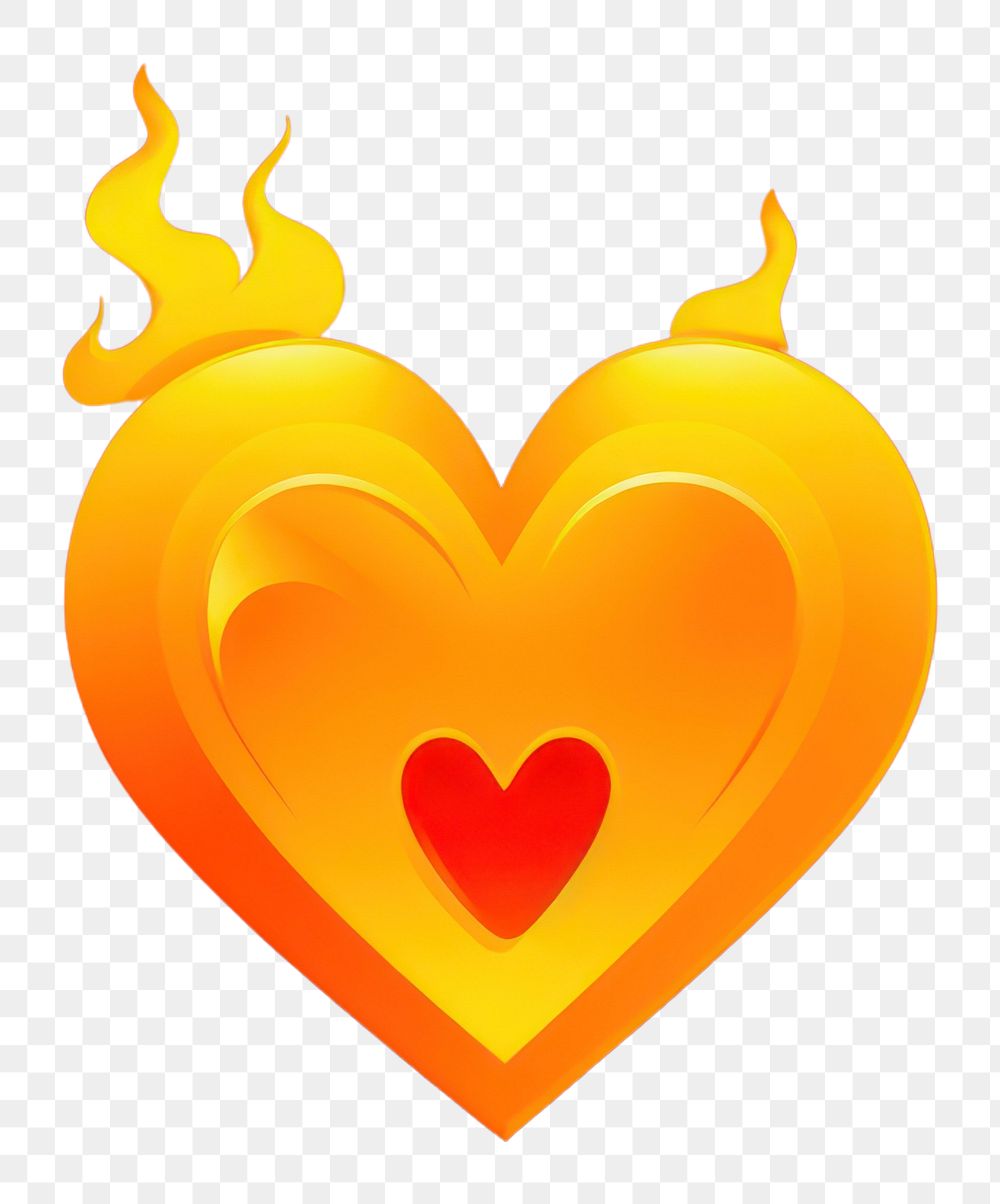 PNG Heart fire creativity glowing. AI generated Image by rawpixel.