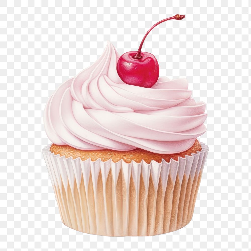 Cupcake dessert cream fruit. AI generated Image by rawpixel.