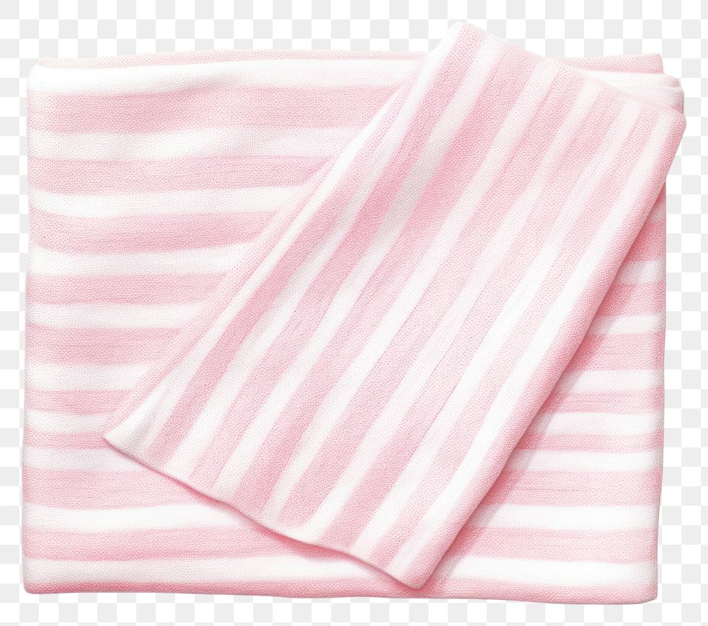 PNG Towel striped folded pink, digital paint illustration. AI generated image