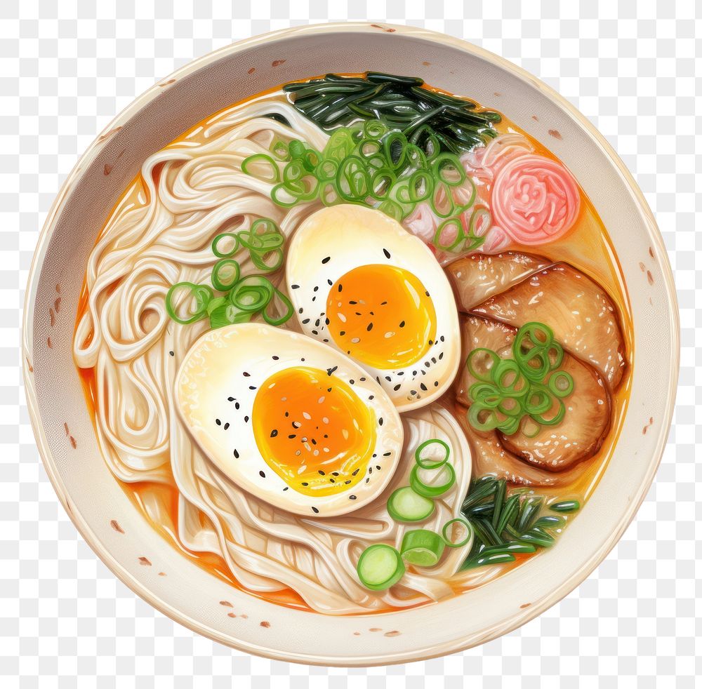 PNG Ramen plate food meal. AI generated Image by rawpixel.