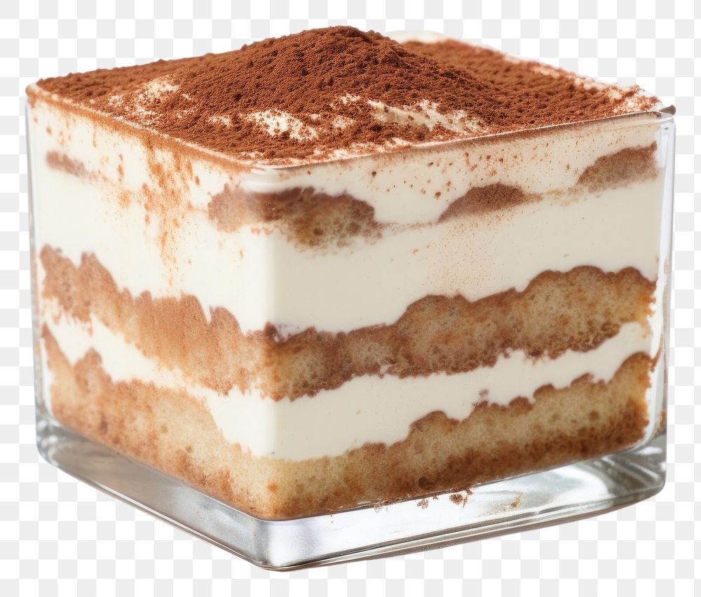 PNG Tiramisu dessert food cake. AI generated Image by rawpixel.