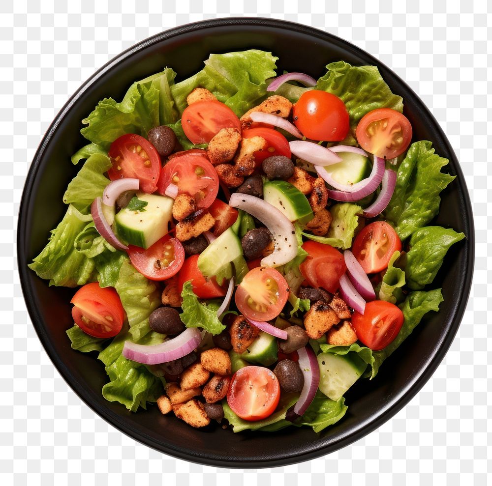 PNG Salad vegetable plate food transparent background