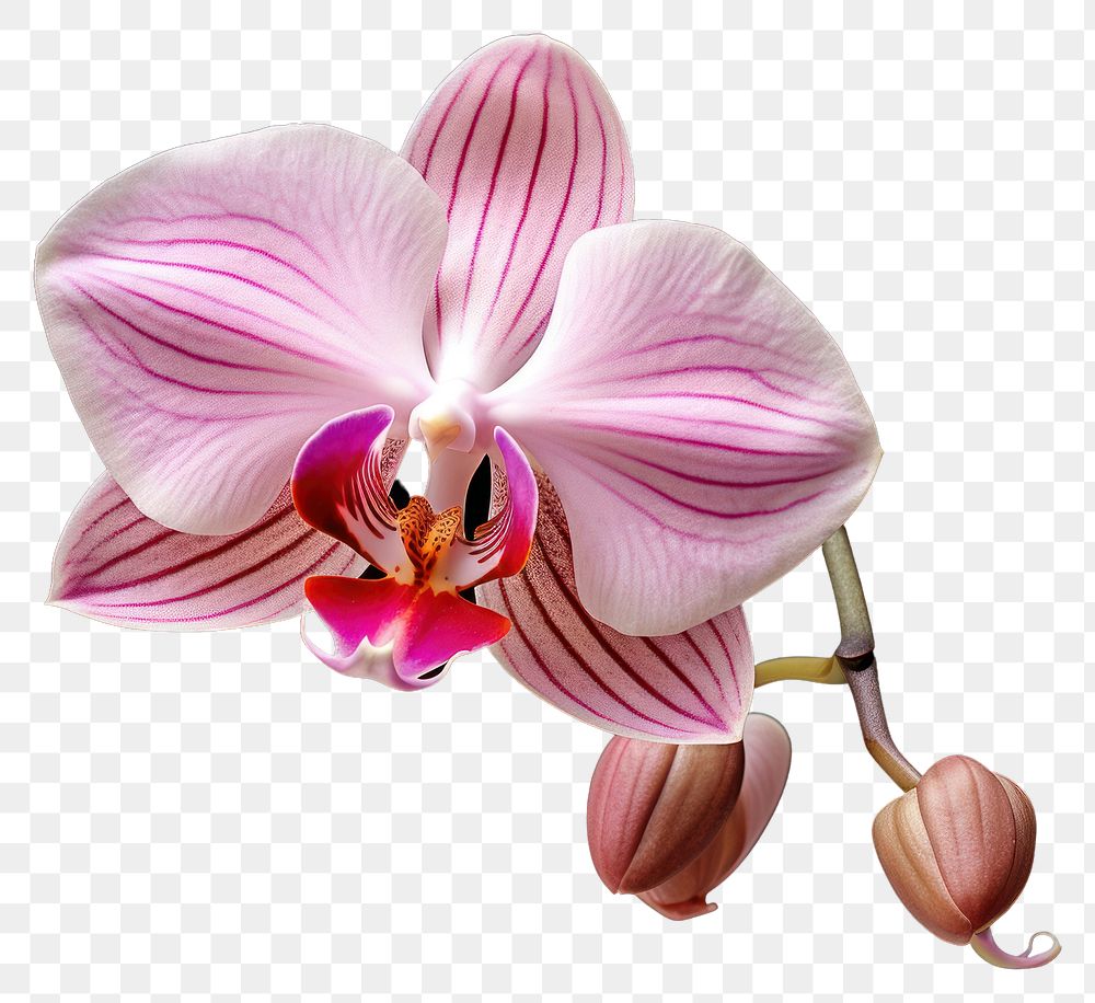 PNG Orchid flower petal plant transparent background