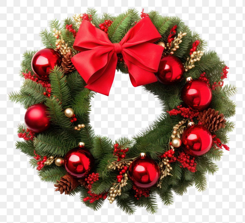PNG Christmas wreath plant transparent background. AI generated Image by rawpixel.