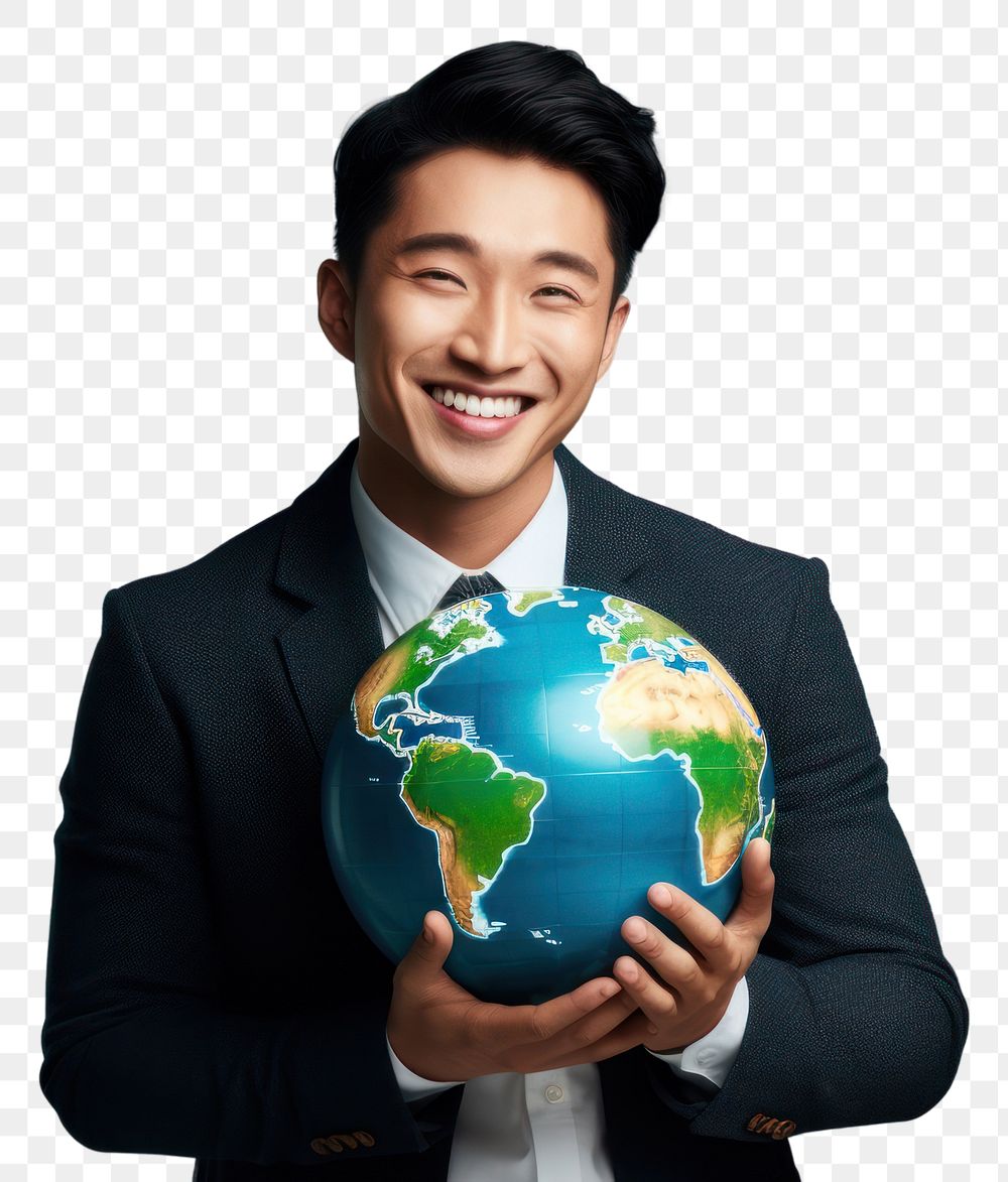 PNG Planet adult globe smile. AI generated Image by rawpixel.