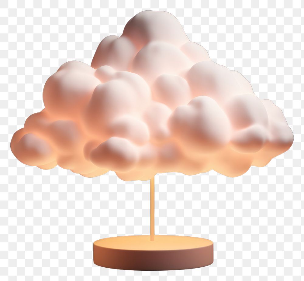 PNG Lamp lampshade cloud white. AI generated Image by rawpixel.