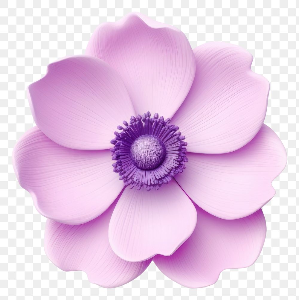 PNG Flower blossom anemone petal. AI generated Image by rawpixel.