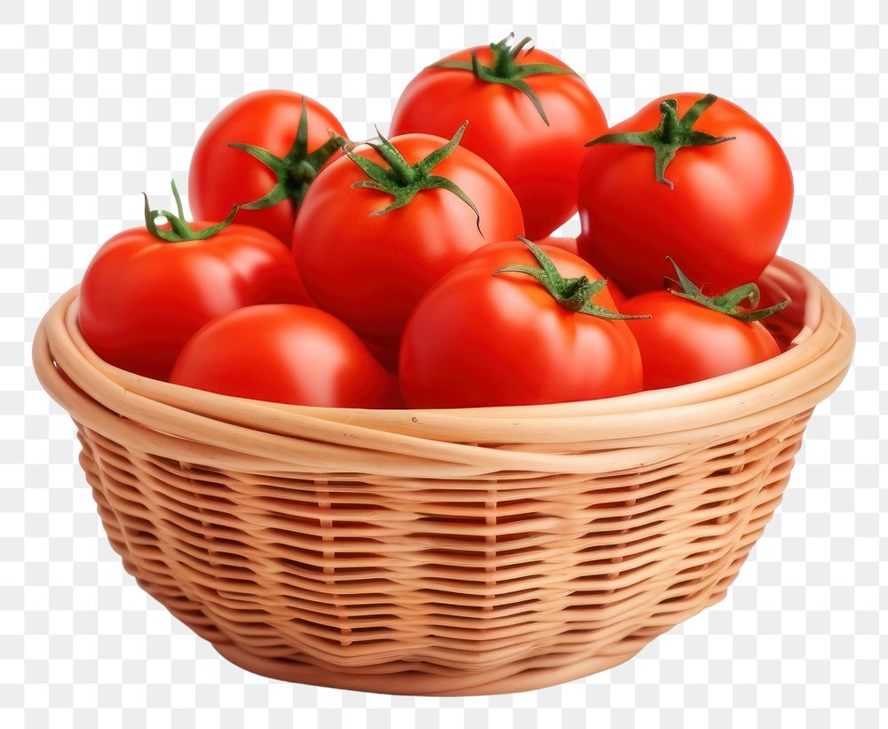 PNG Tomato basket vegetable plant. AI generated Image by rawpixel.