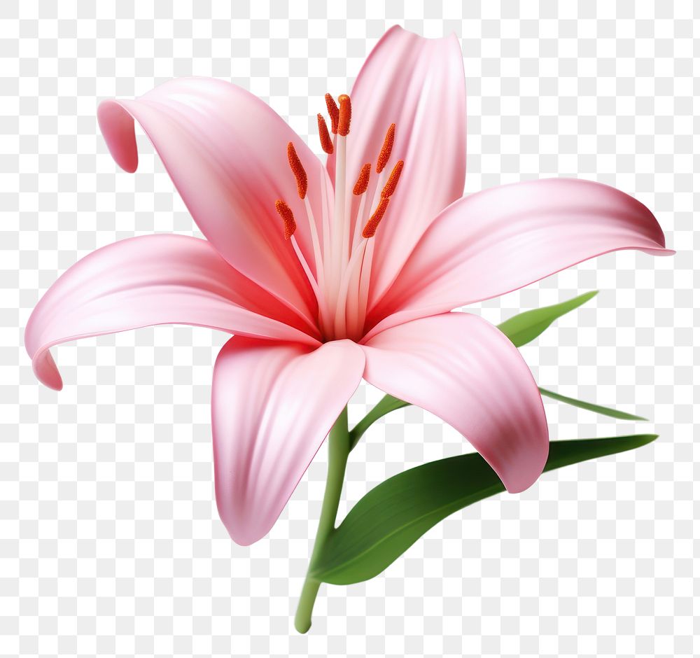 PNG Lily blossom flower plant. AI generated Image by rawpixel.