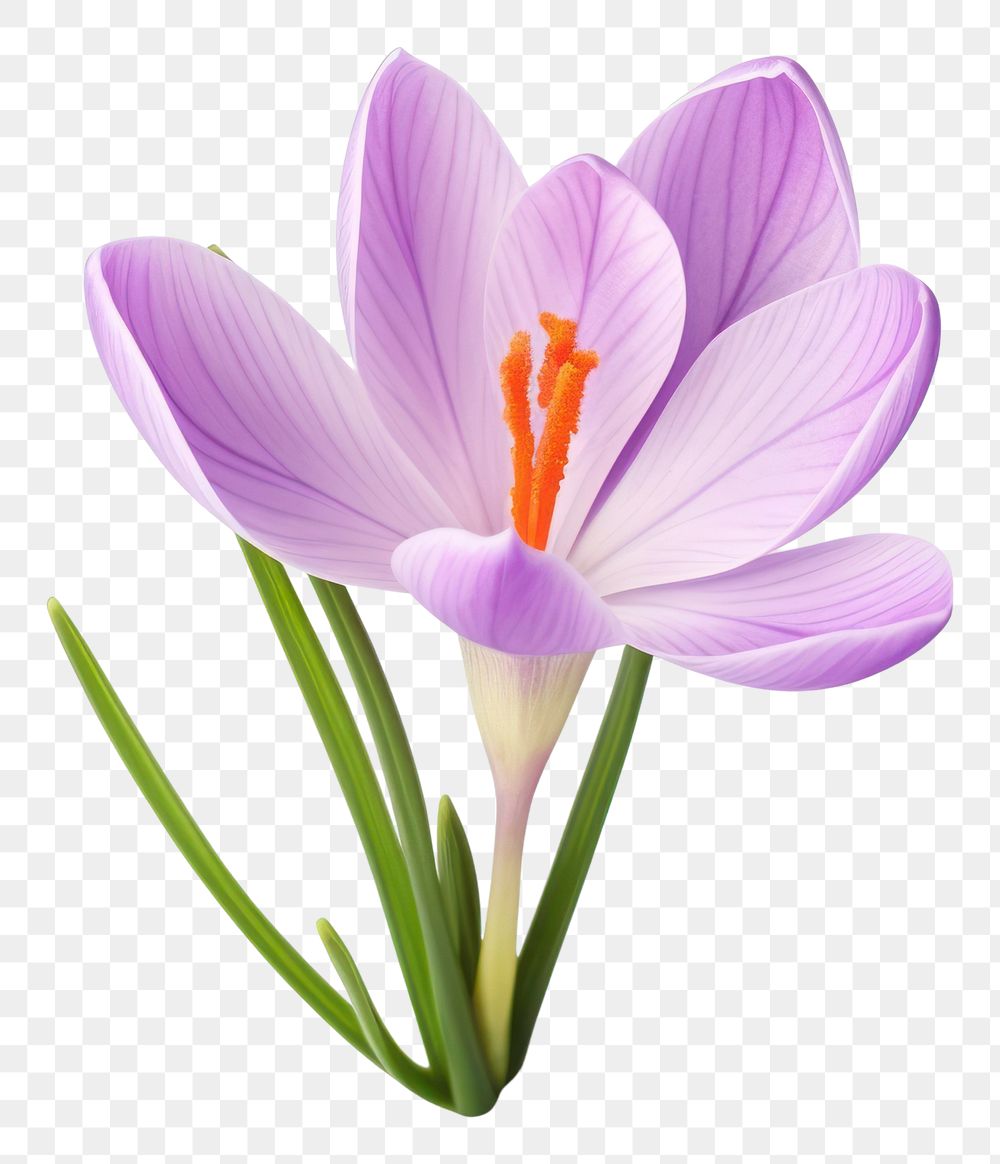 PNG Flower crocus blossom plant. AI generated Image by rawpixel.