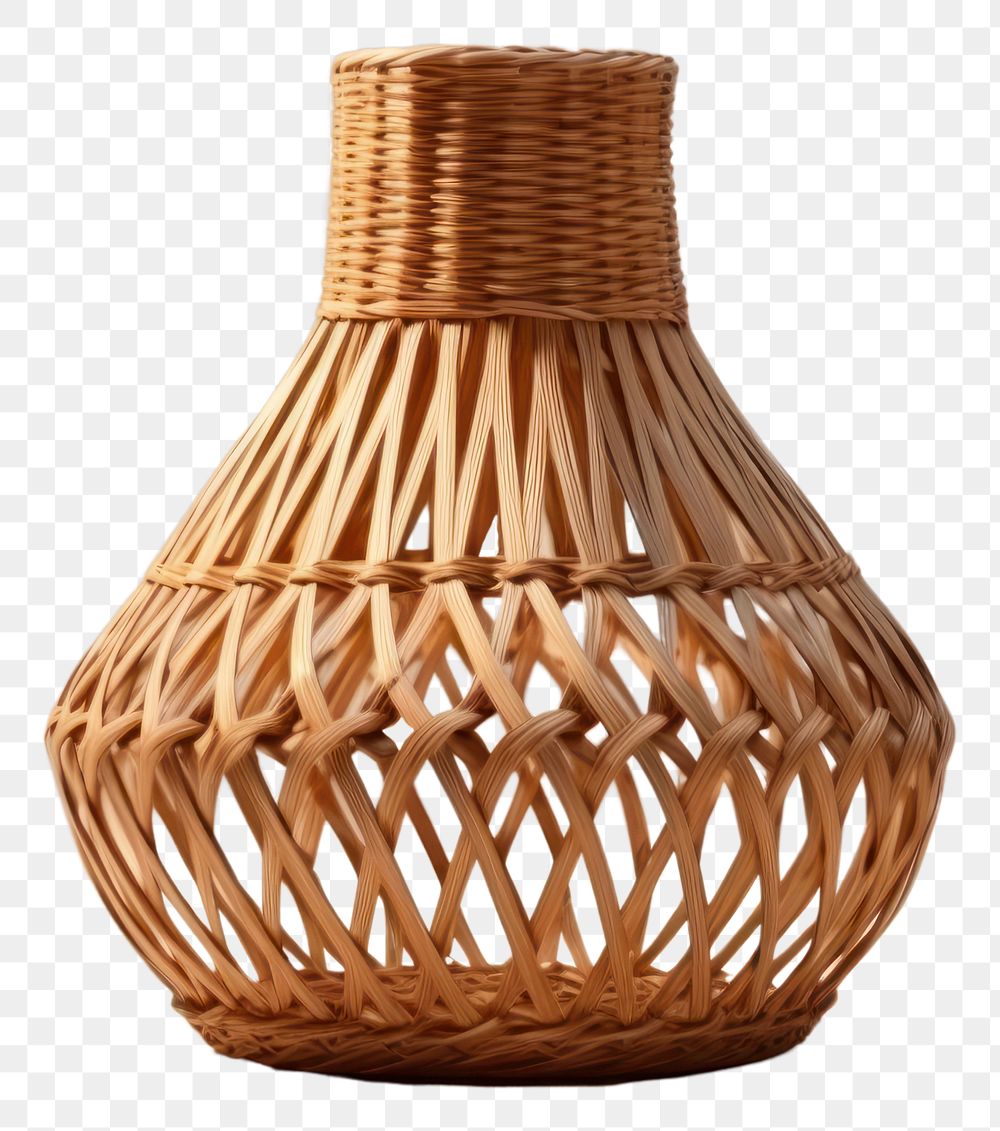 PNG Lamp wicker vase simplicity. AI generated Image by rawpixel.