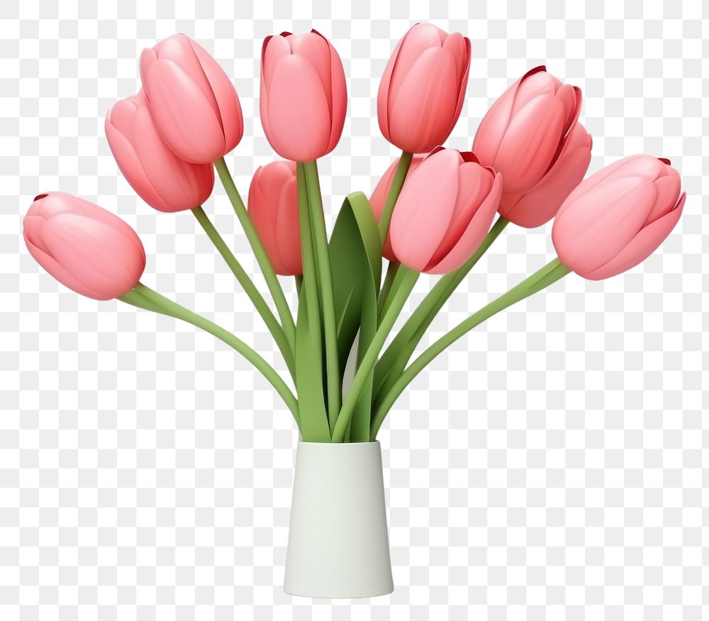PNG Flower tulip plant vase. AI generated Image by rawpixel.