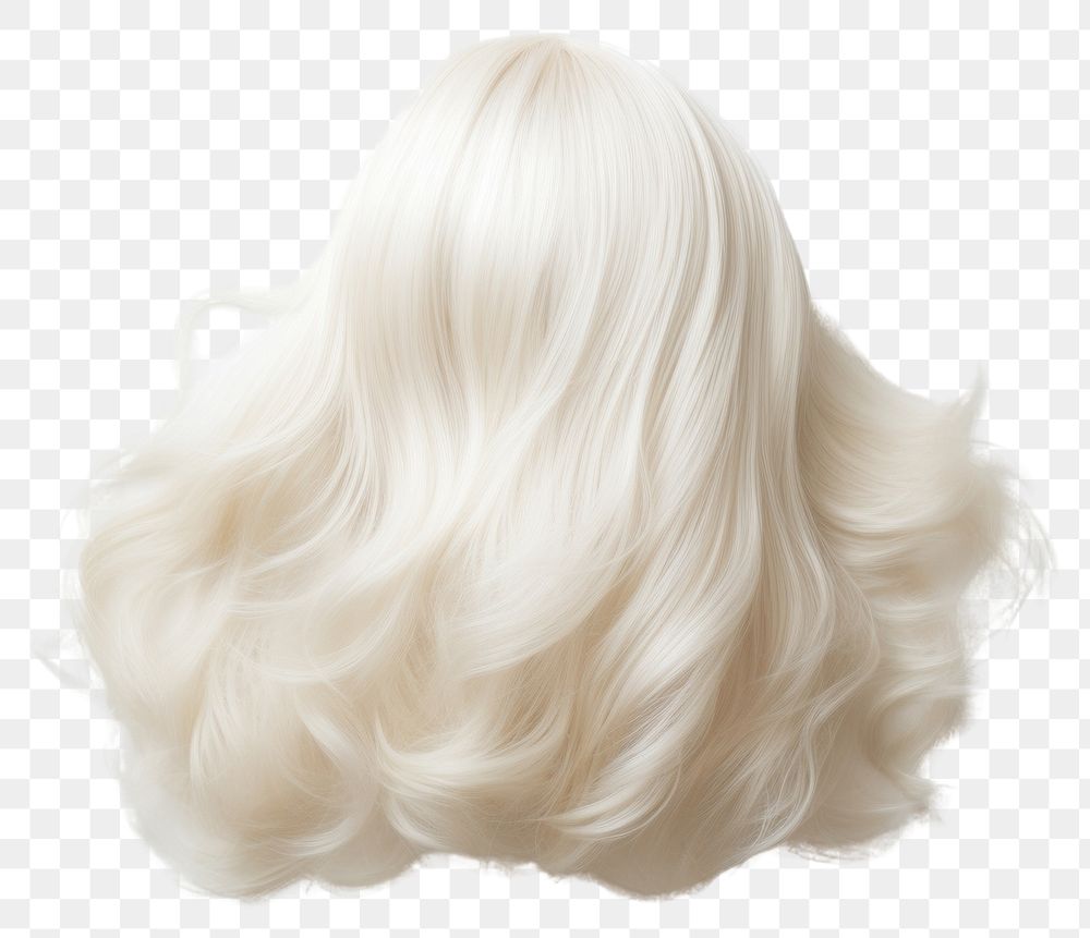 PNG Wig white hairstyle headshot. 