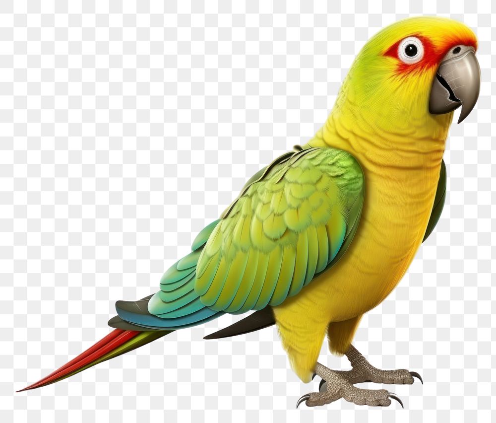 PNG Parrot animal bird white background. AI generated Image by rawpixel.