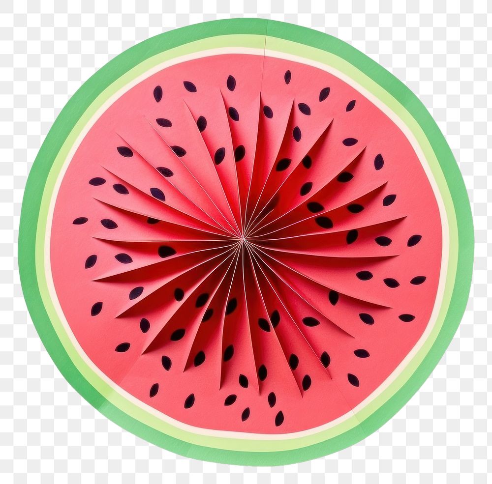 PNG Paper craft watermelon fruit plant food. AI generated Image by rawpixel.