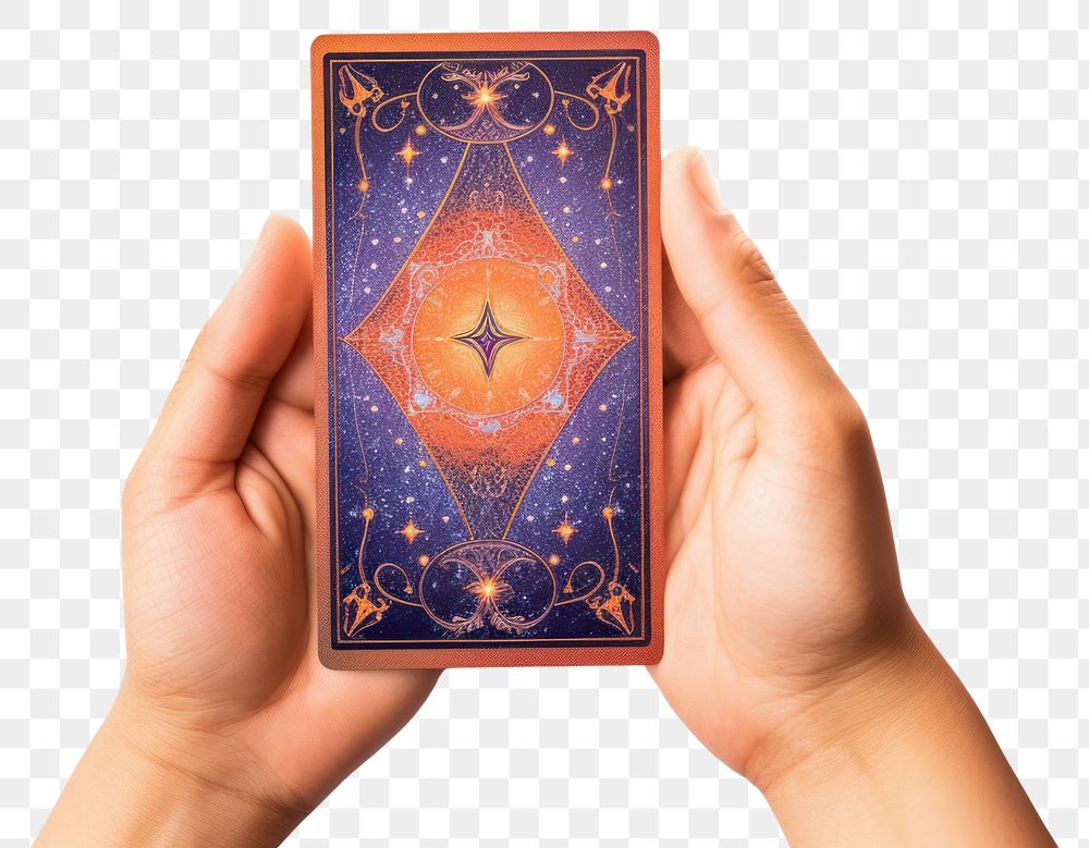 PNG Tarot card hand holding  