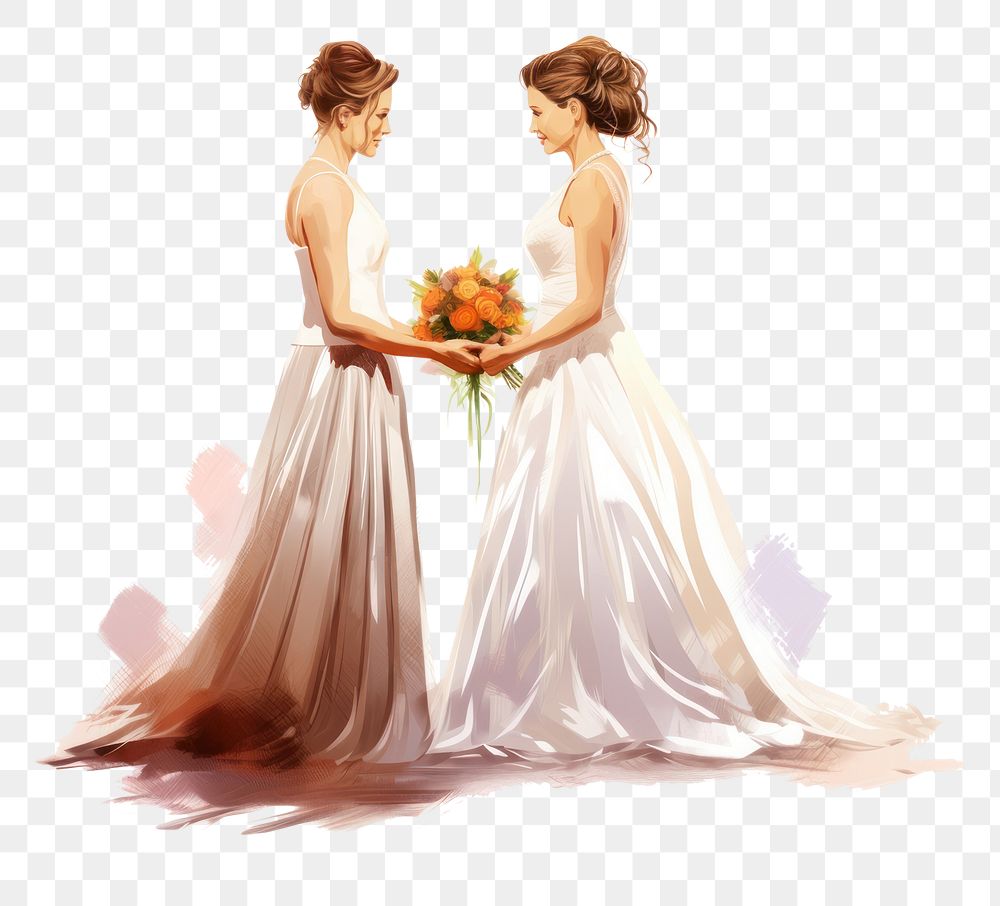 PNG Wedding bridesmaid ceremony fashion. AI generated Image by rawpixel.
