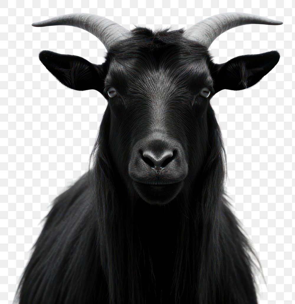 PNG Black goat livestock animal mammal