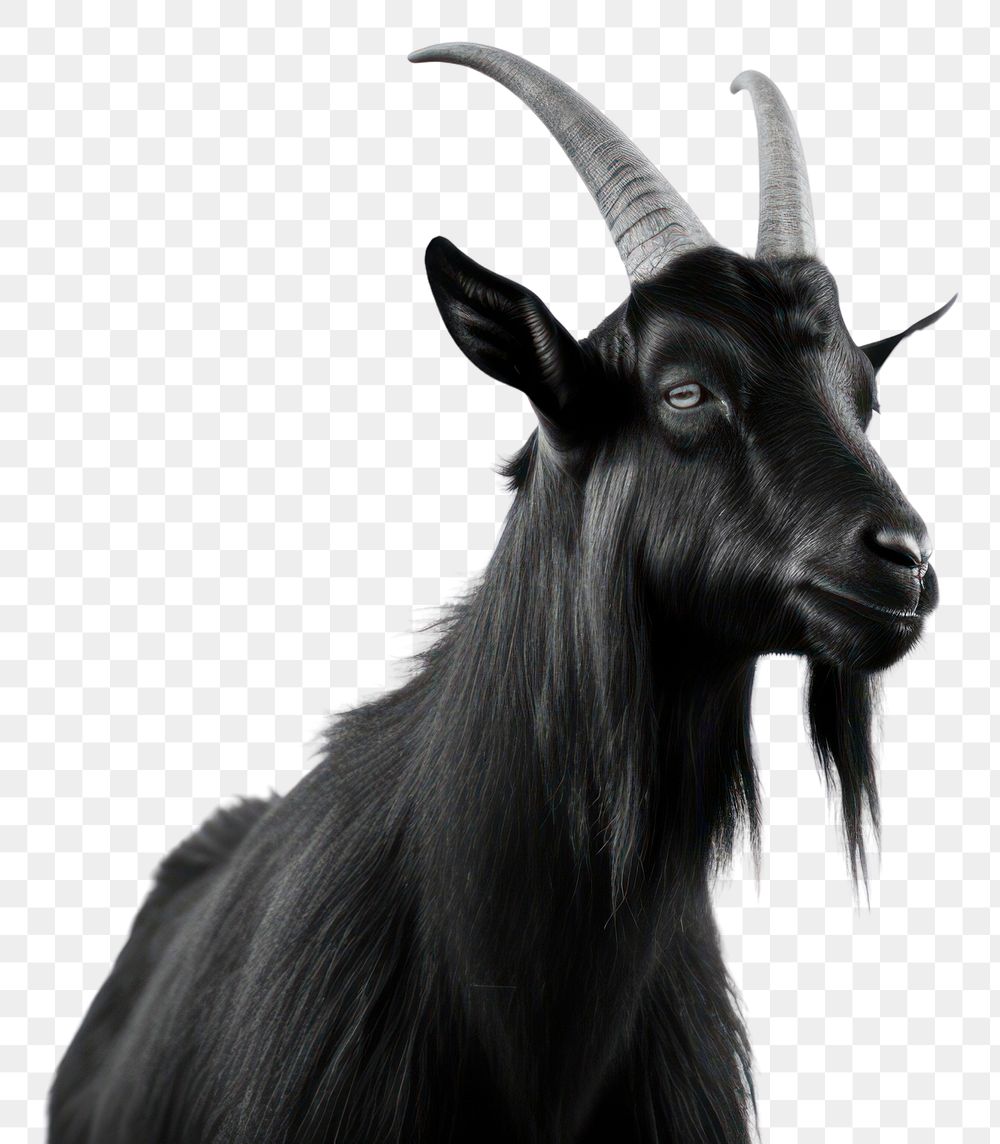 PNG Black goat livestock wildlife animal. AI generated Image by rawpixel.
