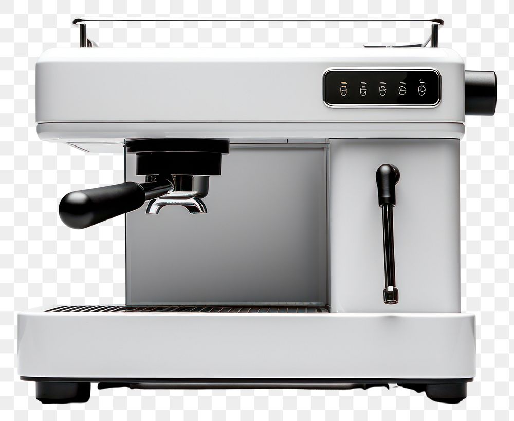 PNG A coffee machine appliance white background coffeemaker. AI generated Image by rawpixel.